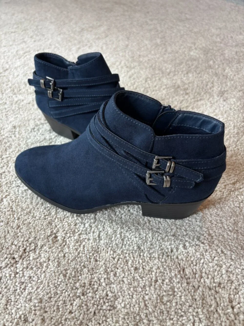 Style & Co. Ankle Boots—Blue Microsuede—Women's 6.5M